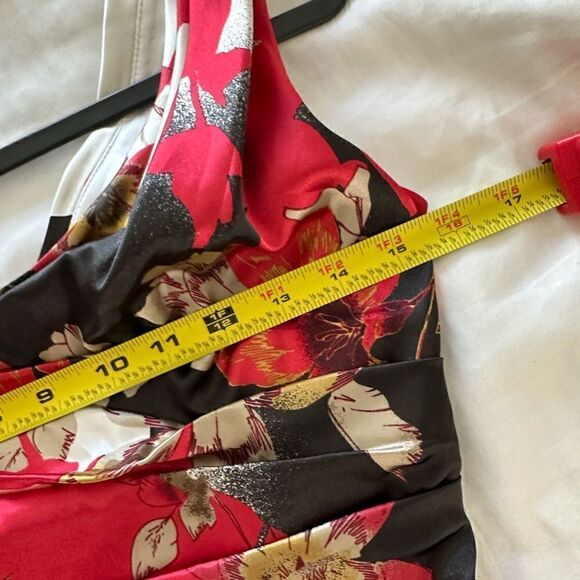 Elie Tahari Flower Ombré Pleated Print Dress size 4 like new - Picture 3 of 5